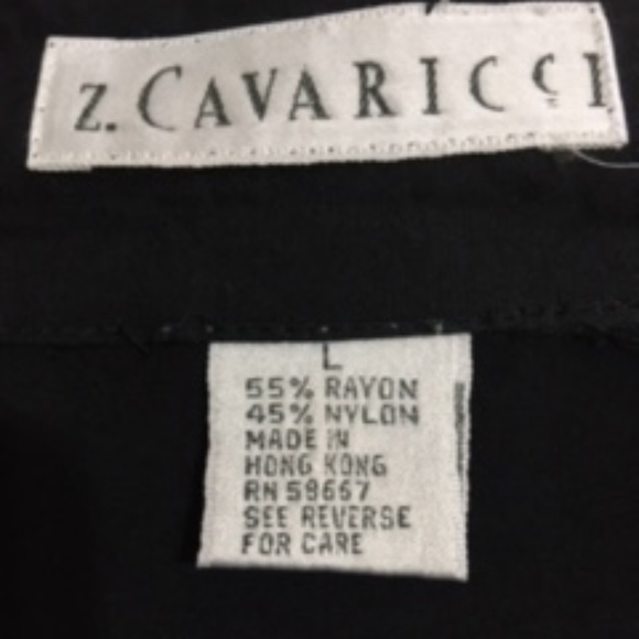 NWOT - Z.Cavaricci,Long Sleeve Button Down Shirt,Black, L - Picture 6 of 9